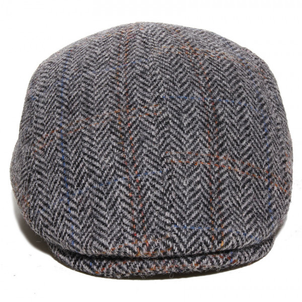 casquette laine chevron gris