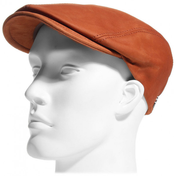 casquette cuir cognac nappa wax
