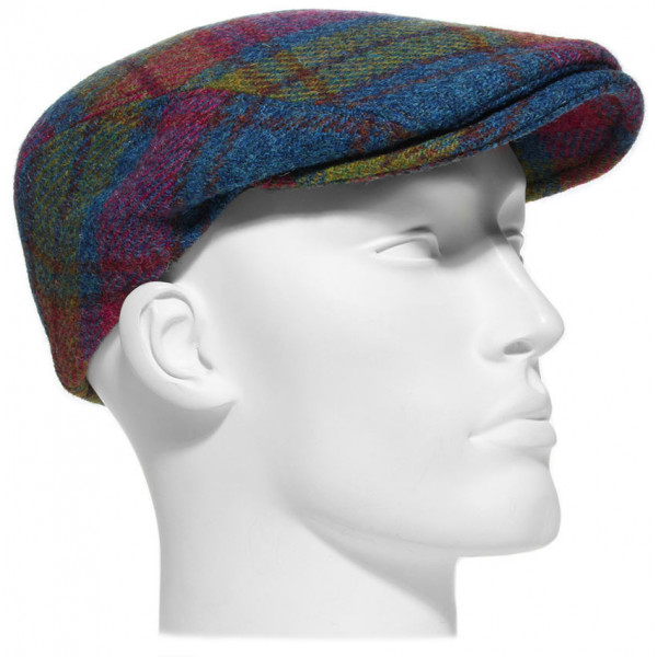 casquette plate laine Harris Tweed