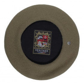 béret laine vierge mérinos kaki