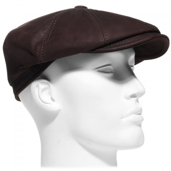 casquette cuir hatteras coloris marron