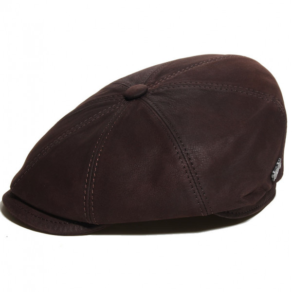 casquette cuir 8 pans