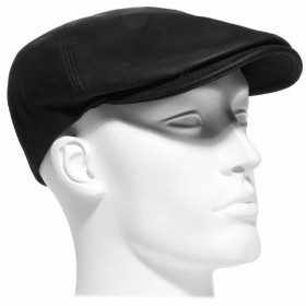 Casquette Noire Sur Fond Noir Casquette Homme En Cuir Photoblack De Haute  Qualité