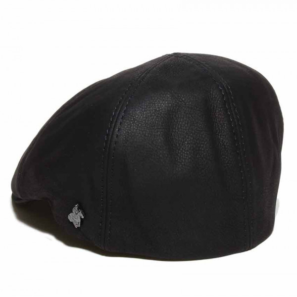 casquette cuir noir