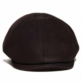 Casquette cuir marron vintage, Casquette plate homme classe livré 48h