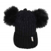 bonnet double pompons avec lurex