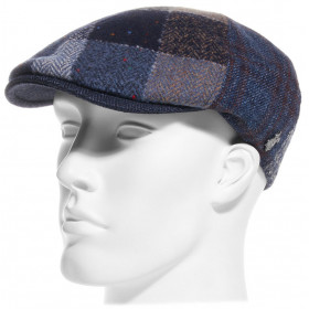 casquette patchwork bleu océan
