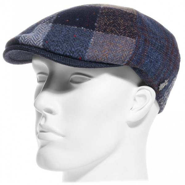 casquette patchwork bleu océan