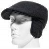 casquette béret en laine de coloris anthracite avec cache oreilles