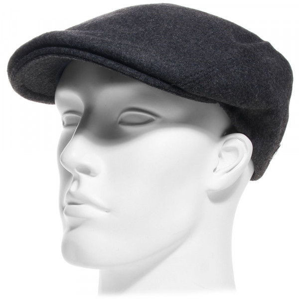 casquette en laine anthracite sans cache oreilles