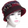 chapeau femme laine coloris bordeaux