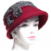 Chapeau femme en laine bicolore