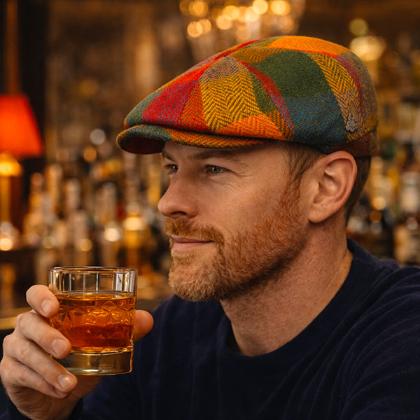 Casquette gavroche hiver en tweed