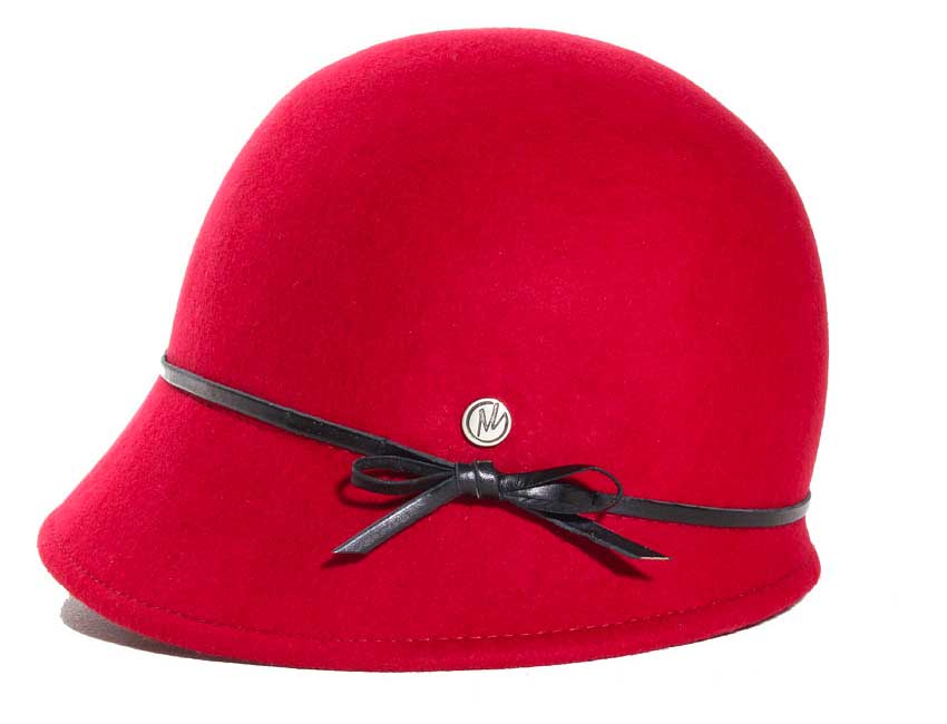 Chapeau Cloche bleu marine, bord tombant et style rétro